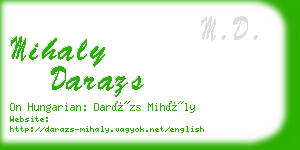 mihaly darazs business card